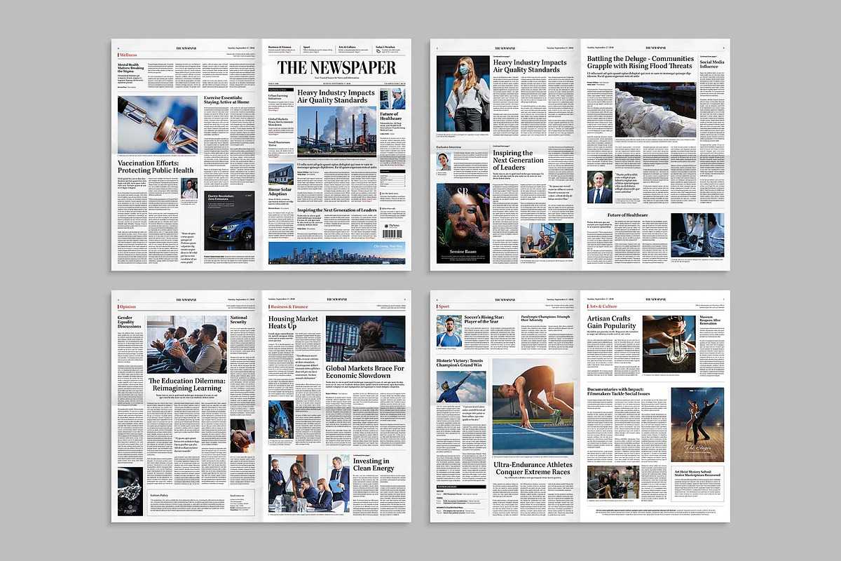 Classic Newspaper Template, a Magazine Template by BrandPacks (Photo 2 of 7)