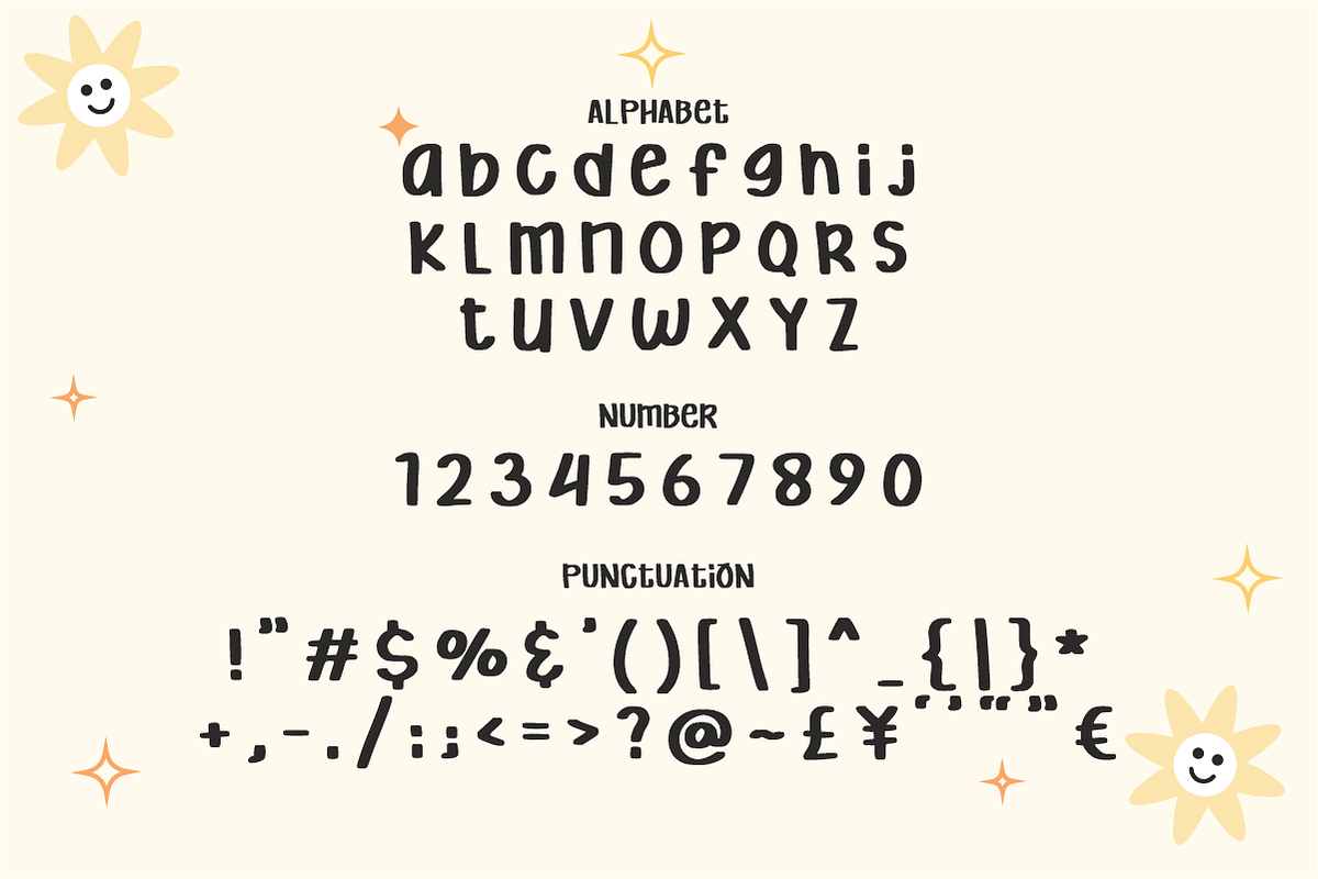 Summer Stickers - Playful Kids Font, a Handwritten Font by KiddoGlyphs Studio (Photo 4 of 5)