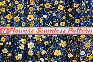 Flowers Seamless Pattern, a Pattern Graphic by DreamCafeArt