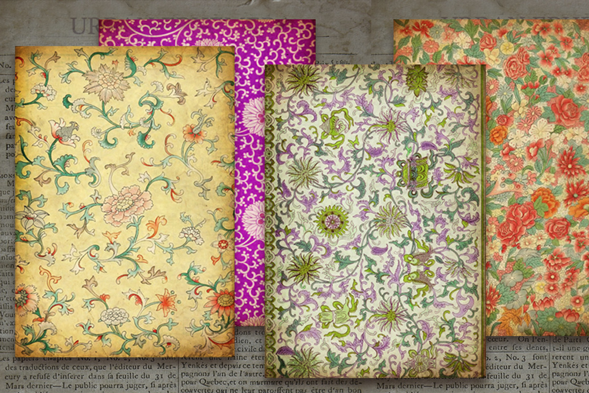 Chinoiserie Set 2, a Background Graphic by Digital Vintage (Photo 2 of 2)