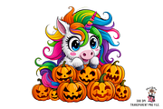 Unicorn Pumpkins Sublimation PNG, a Graphic by Clipart Bloom (Thumbnail 7 of 11)