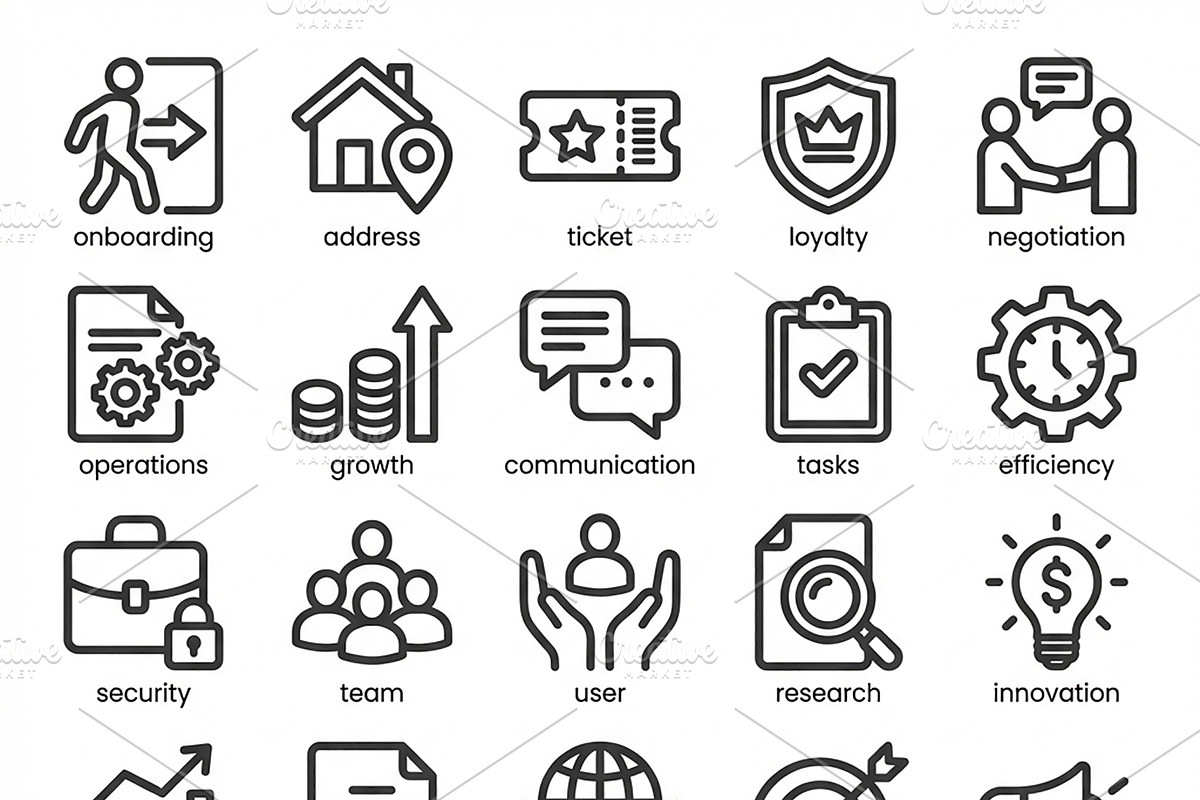 200 Minimalist Line Art Icon Bundle, an Outline Icon by MRI STUDIO (Photo 9 of 9)