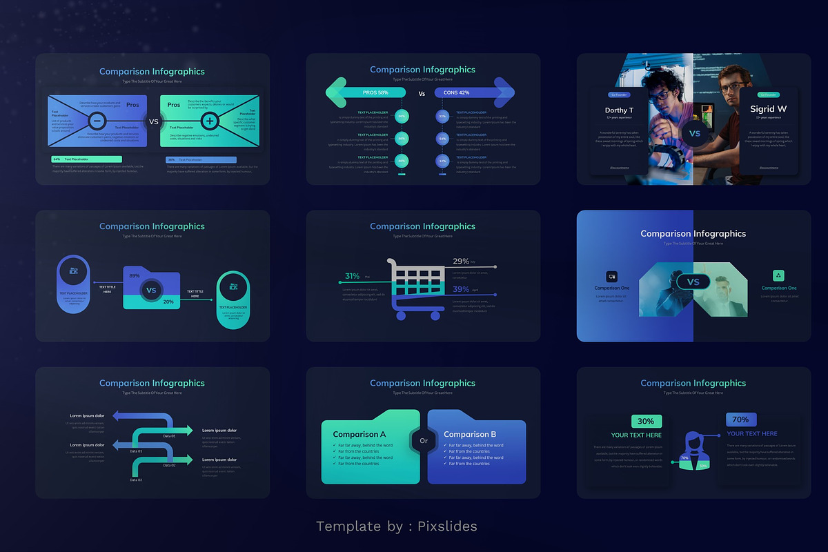 Comparison Infographic Keynote, a Presentation Template by Pixslides (Photo 5 of 7)