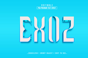 Exoz 3D Editable Text Effect Style