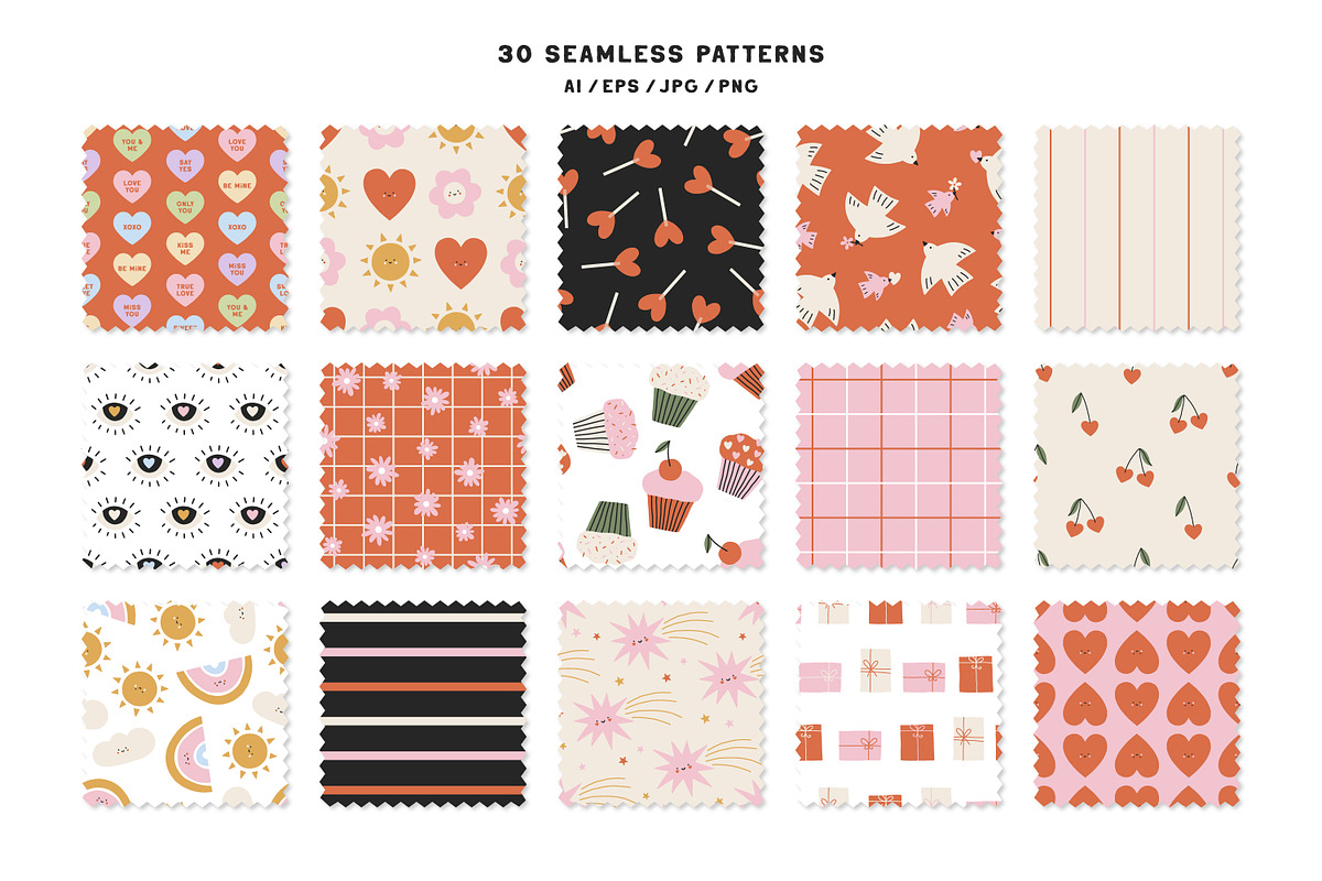Cute Valentine's Day, a Pattern Graphic by simpleblues (Photo 4 of 12)