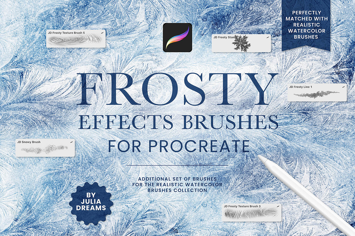 Frosty Effects Brushes for Procreate, a Brush Add-On by Julia Dreams (Photo 1 of 4)
