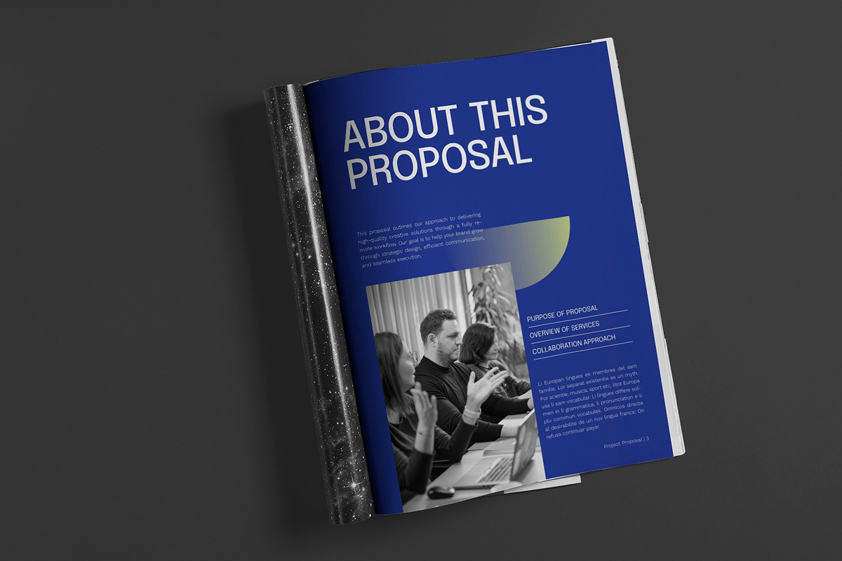 Remote Creative Agency Proposal, a Brochure Template by Neermana (Photo 3 of 11)