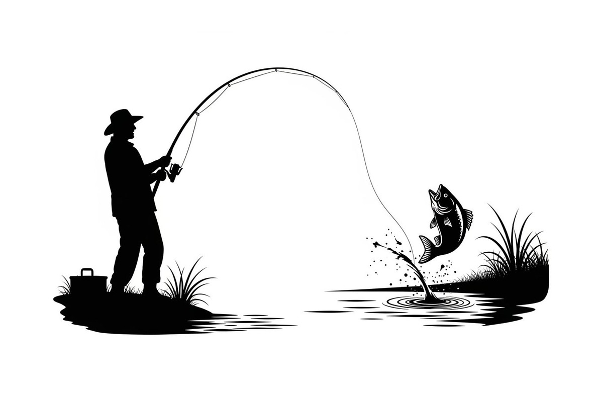 Fishing Silhouette Vector Bundle, an Illustration by hafijul (Photo 20 of 51)