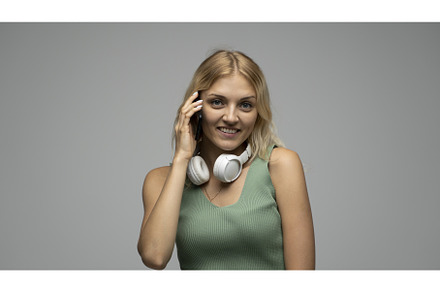 Smiling happy young blonde female, a Person Photo by volodymyrshtun13795