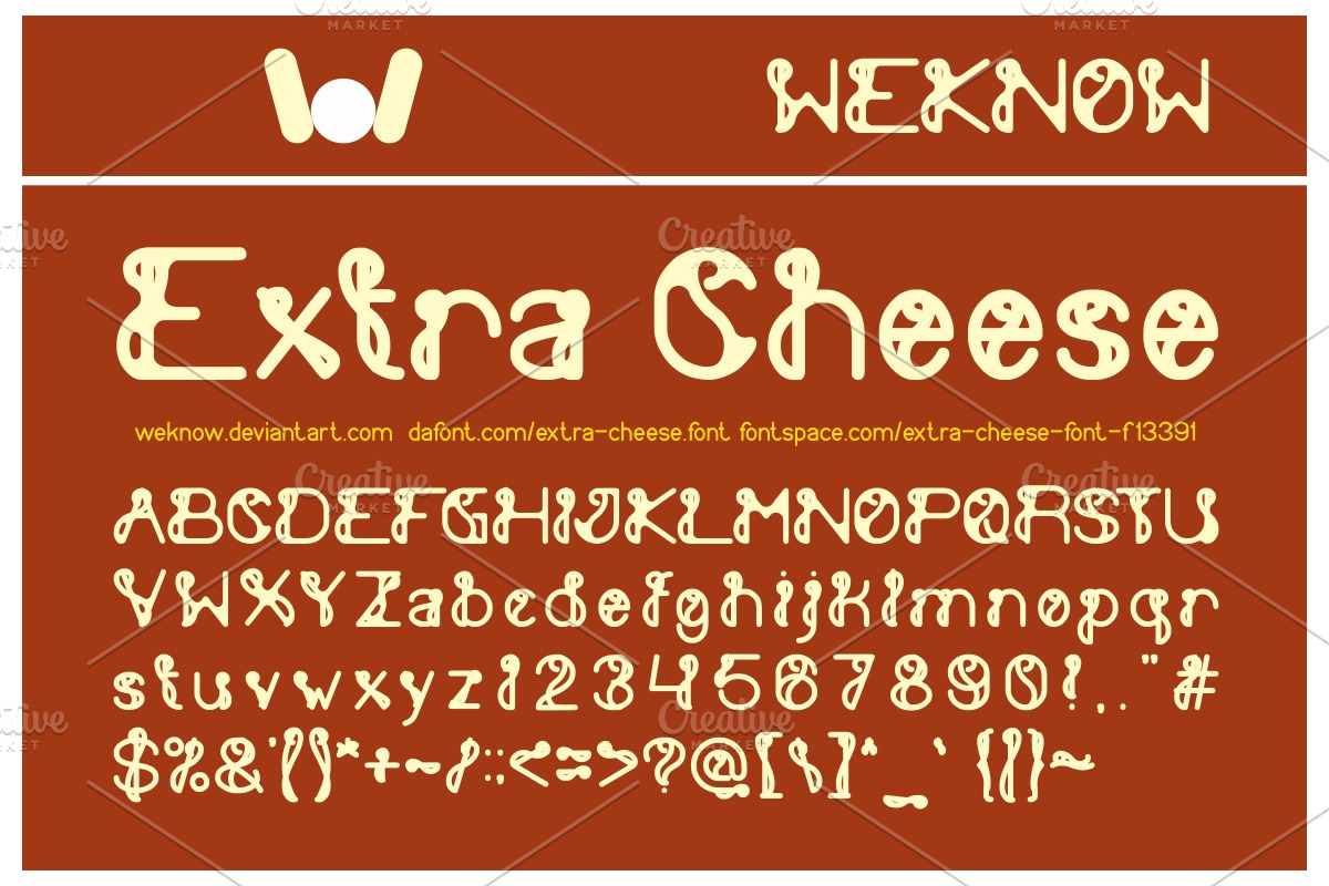 extra cheese font