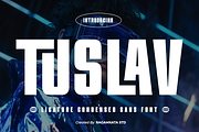 Tuslav – Ligature Condensed Sans, a Sans Serif Font by RagamKata (Thumbnail 1 of 10)