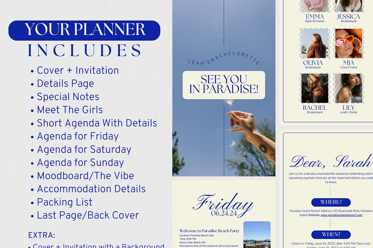 Digital Beach Bachelorette Itinerary, a Social Media Template by Story Native (Photo 7 of 9)