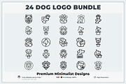 Minimal Outline Dog Logos, a Branding & Logo Template by Vectorium Studio (Thumbnail 1 of 2)