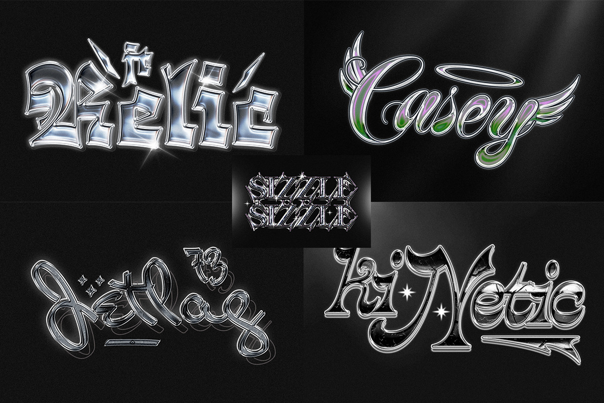 Chrome Metallic Text Effects, a Layer Style Add-On by Matsero (Photo 3 of 4)
