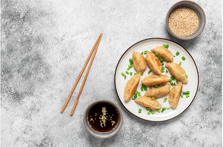 Traditional asian fried dumplings
