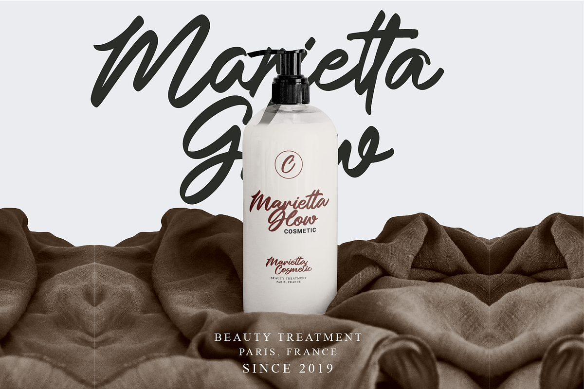 Baglietta Modern Stylish Script Font, a Script Font by Ronny Studio (Photo 5 of 9)