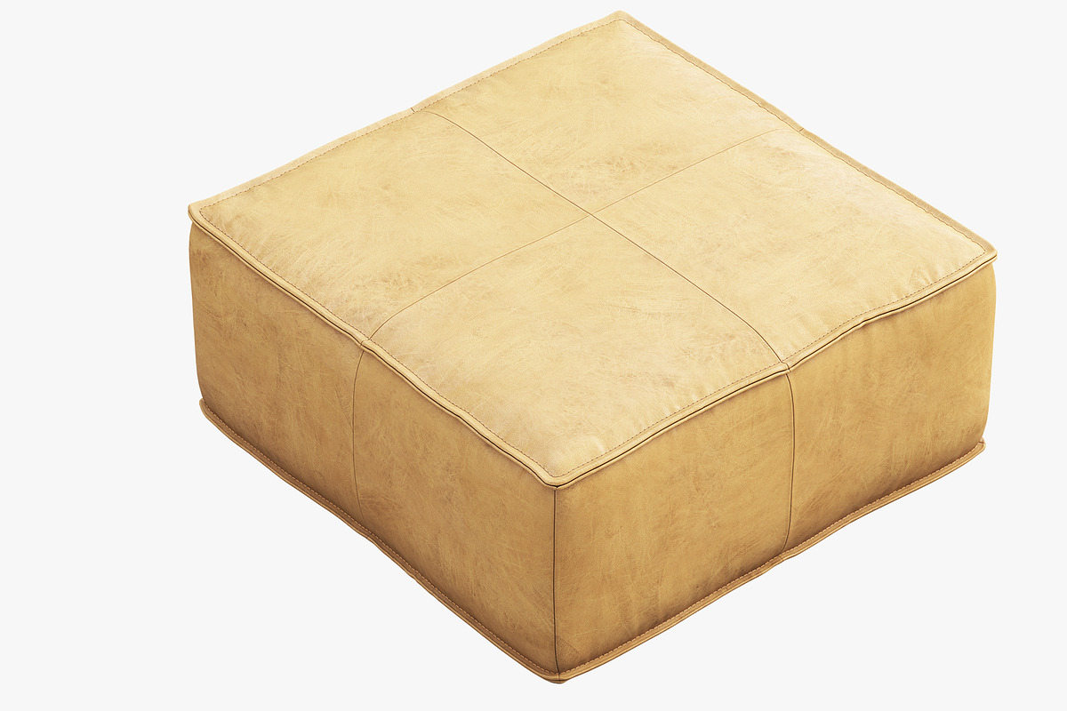 Joybird Lyle Leather Ottoman, a Furniture 3D Model by 3dmitruk (Photo 24 of 30)