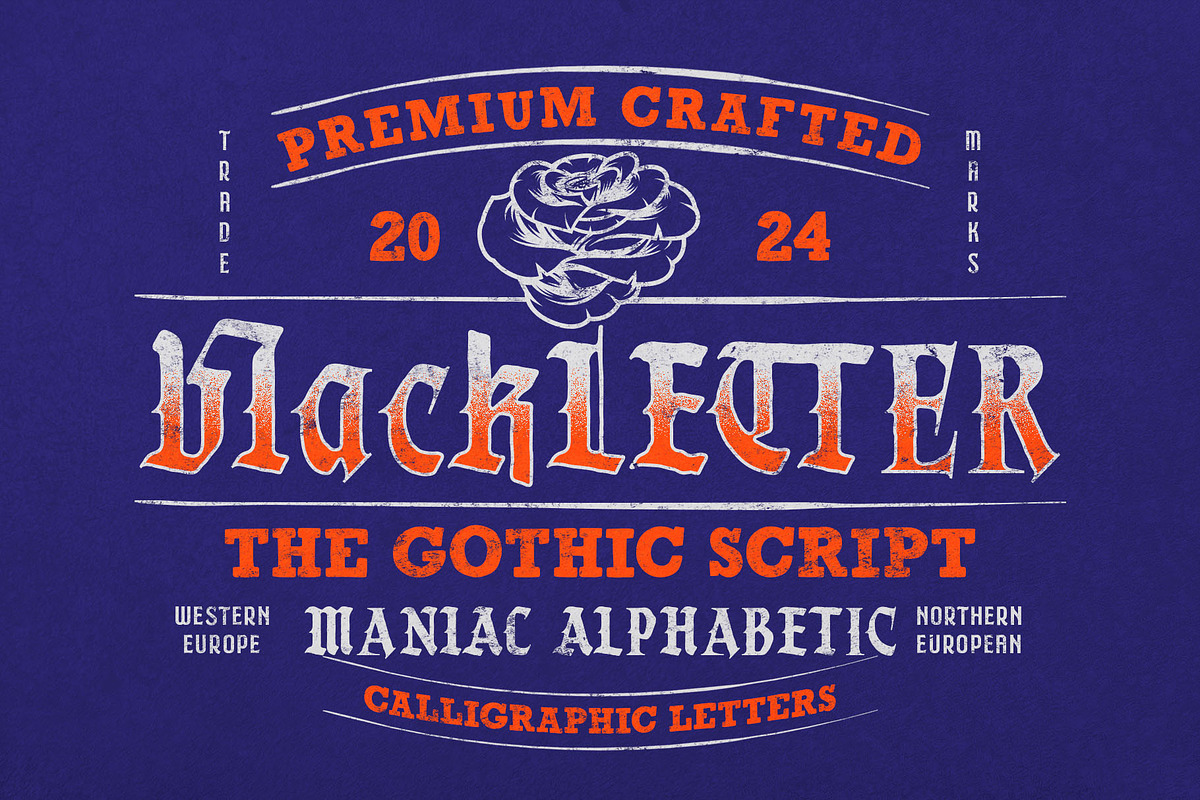 Monkeys Twenty Blackletter, a Blackletter Font by alit design (Photo 7 of 17)