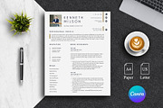 Modern Resume Canva Template | Canva, a Resume Template by Lux Resume (Thumbnail 1 of 9)