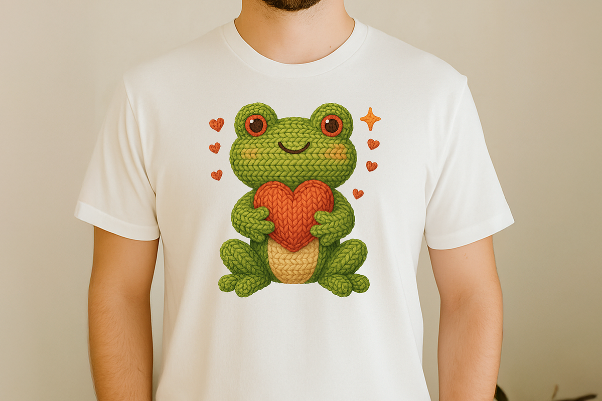 Faux Crochet Frog PNG Cute Valentine, an Animal Illustration by Craftsbeefy (Photo 3 of 5)