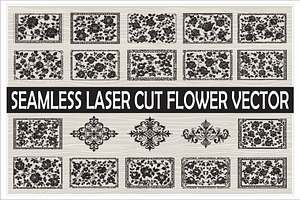 Seamless vintage lasercut floral, an Illustration by Amazin_art