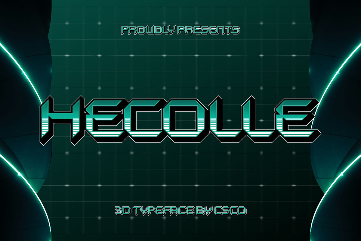 Hecolle 3D, a Sans Serif Font by Craft Supply Co. (Photo 1 of 8)