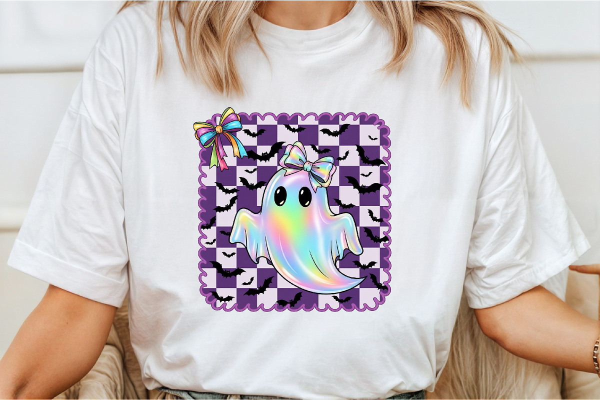 Halloween Iridescent Ghost PNG Bundl, an Illustration by Libby Wishes (Photo 10 of 10)