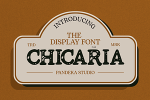 Chicaria - Vintage Display Font, a Slab Serif Font by Pandeka Studio