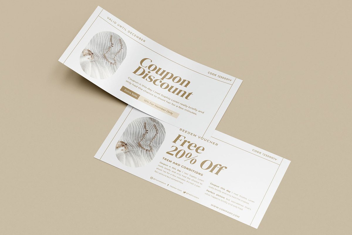 Elegant Jewelry Minimalist Voucher, a Templates & Theme by rzkaamlya (Photo 1 of 3)