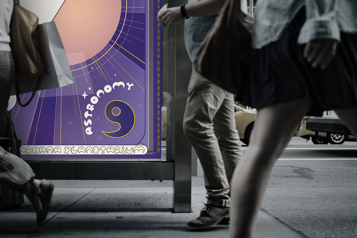 Retro Cyber Lunar Font Moon Typeface, a Symbol Font by InkCloudDesign (Photo 4 of 11)