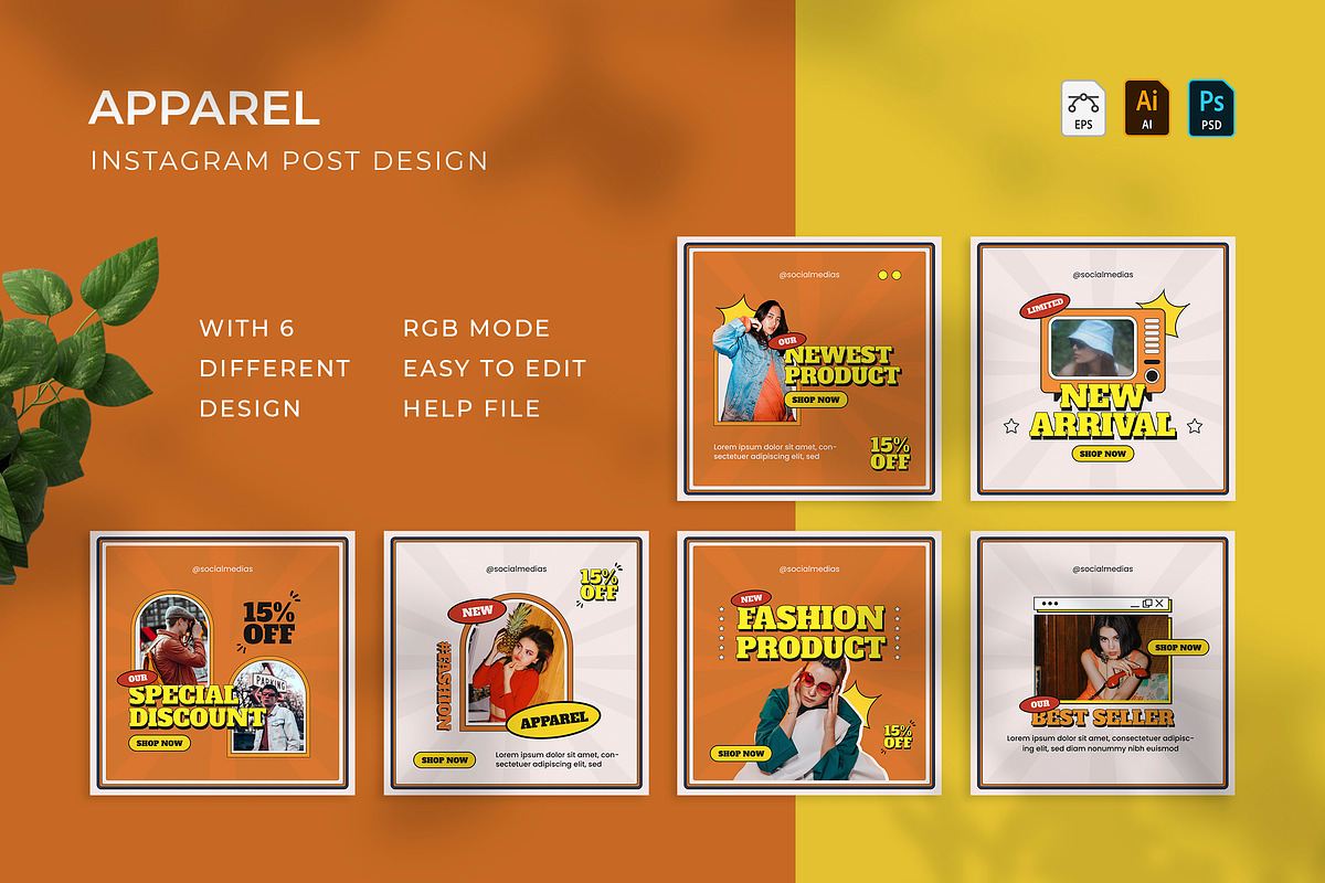 Apparel - Instagram Post, a Print Template by VUNIRA