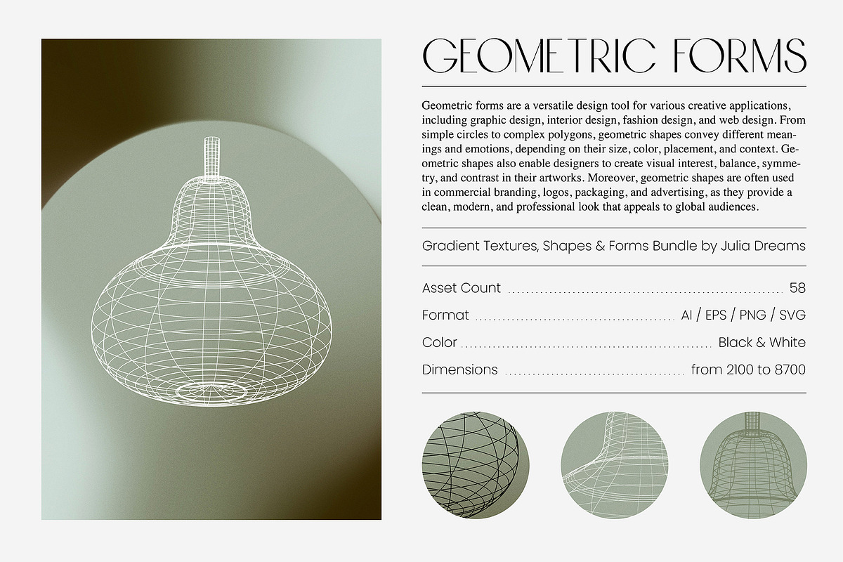 Gradient Textures Shapes 3D Objects, an Object Graphic by Julia Dreams (Photo 4 of 23)