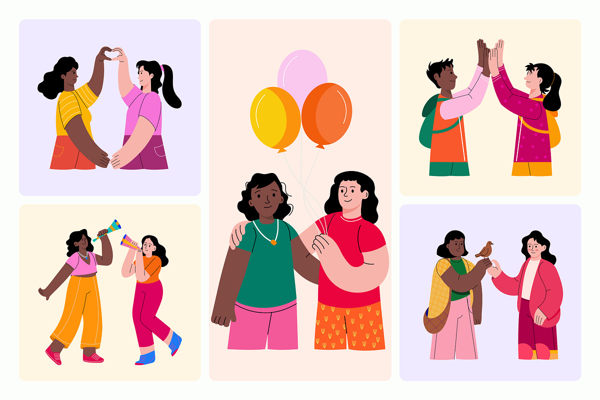 Animated Friends Illustration Art, a Person Illustration by Vectors Market (Photo 4 of 5)