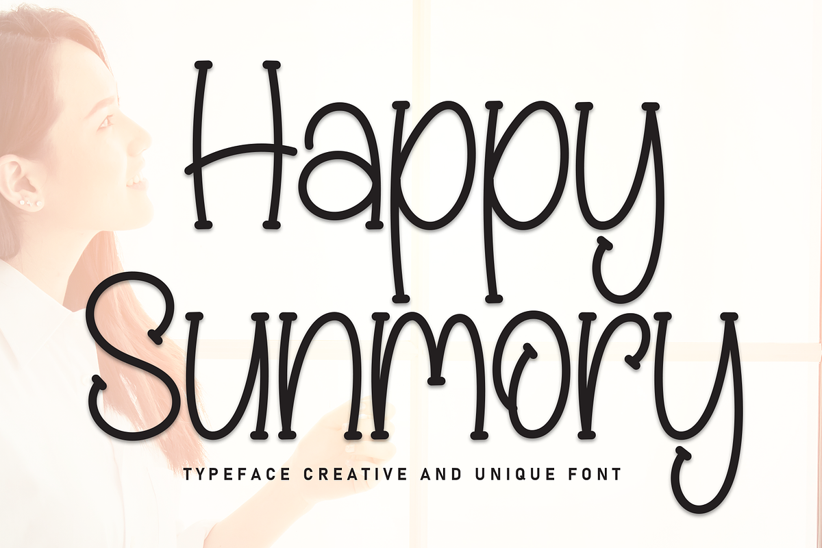Happy Sunmory | Script Font, a Script Font by Scratchones (Photo 1 of 8)