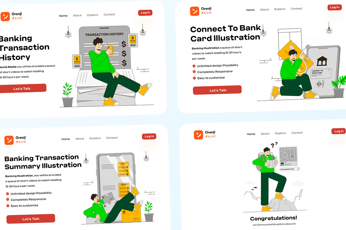 Modern Banking Illustration, an Illustration by orenjidesign (Photo 6 of 8)