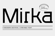Mirka — Variable Sans Serif Family, a Sans Serif Font by BTYPE (Thumbnail 1 of 11)