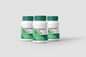 Supplement Bottle Packaging Mockup