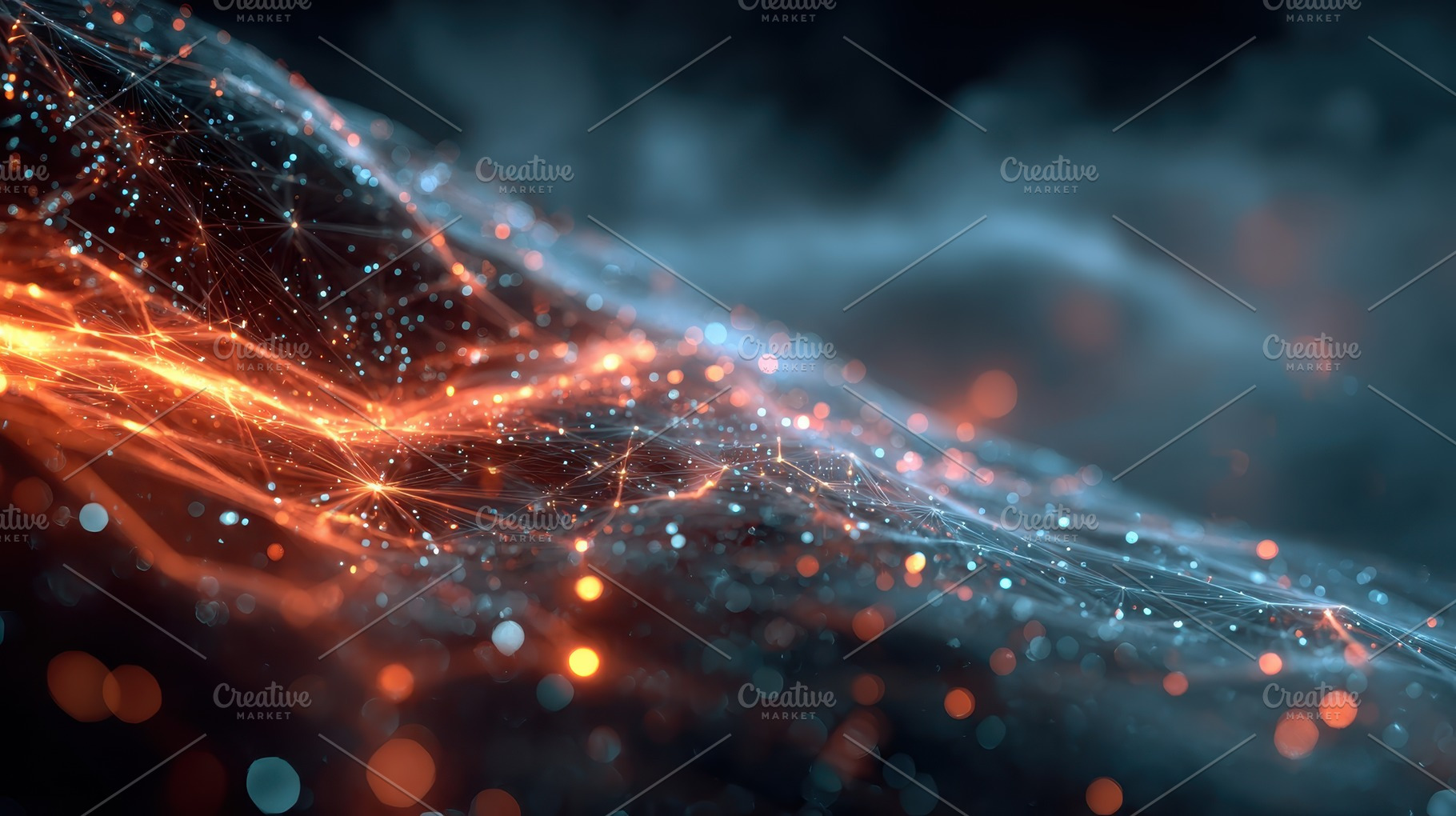 Abstract Network Digital Data Flow O, a Photo by Pixeness Studio