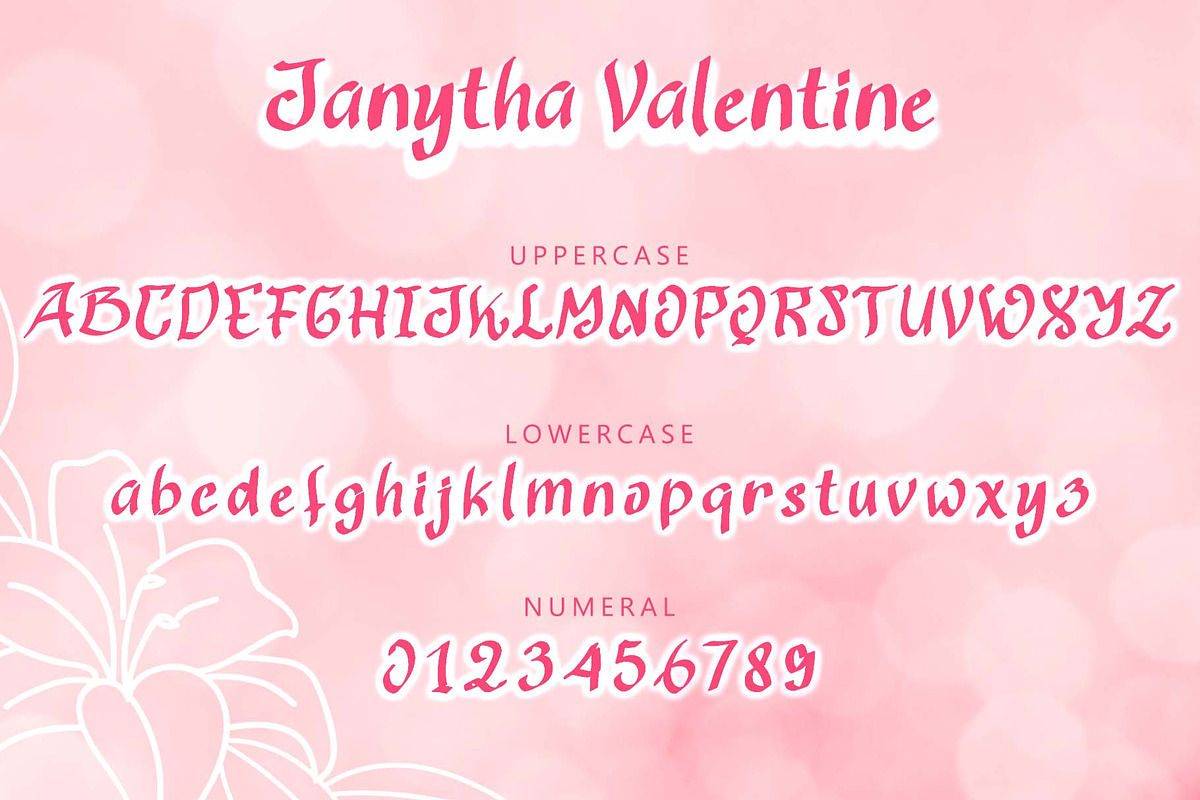 Janytha Valentine, a Handwritten Font by Yoga Letter (Photo 5 of 6)