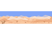 Hot desert with sand dunes landscape, a Seasonal Illustration by Good Studio (Thumbnail 2 of 3)