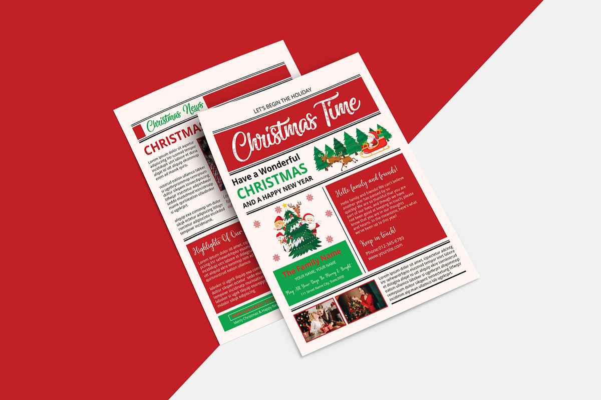 Christmas Newsletter Template, a Stationery Template by Ultimate Template Shop (Photo 5 of 6)