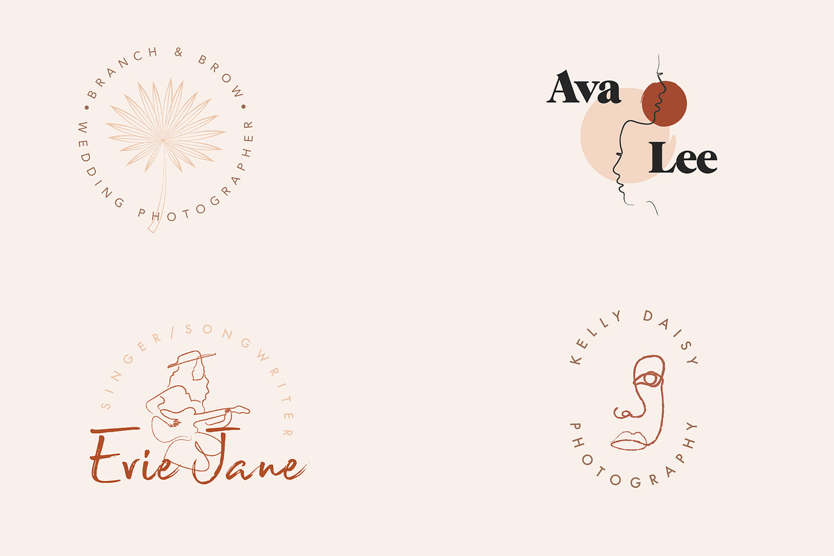 16 Feminine Logo Templates, a Branding & Logo Template by ParadiseStore (Photo 5 of 7)