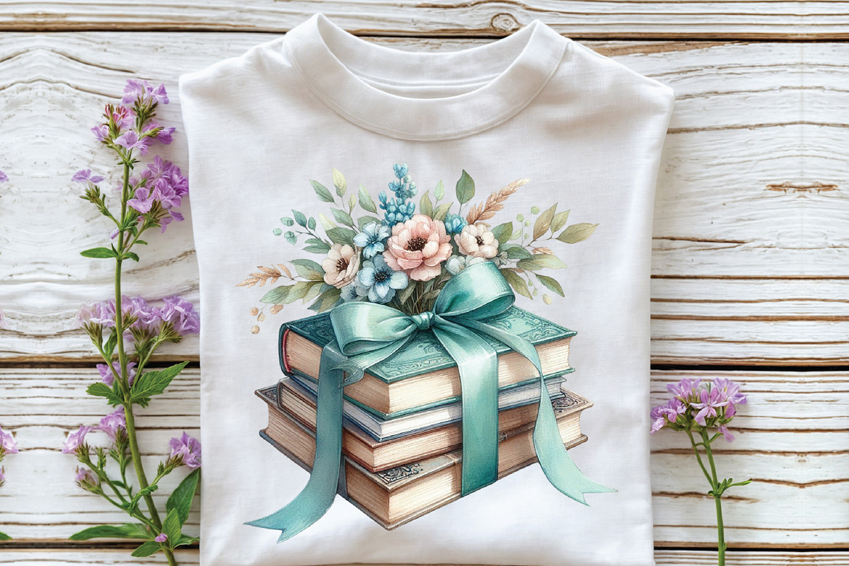Vintage Soft Teal Birthday Clipart, an Illustration by CraftArtStudio (Photo 3 of 6)