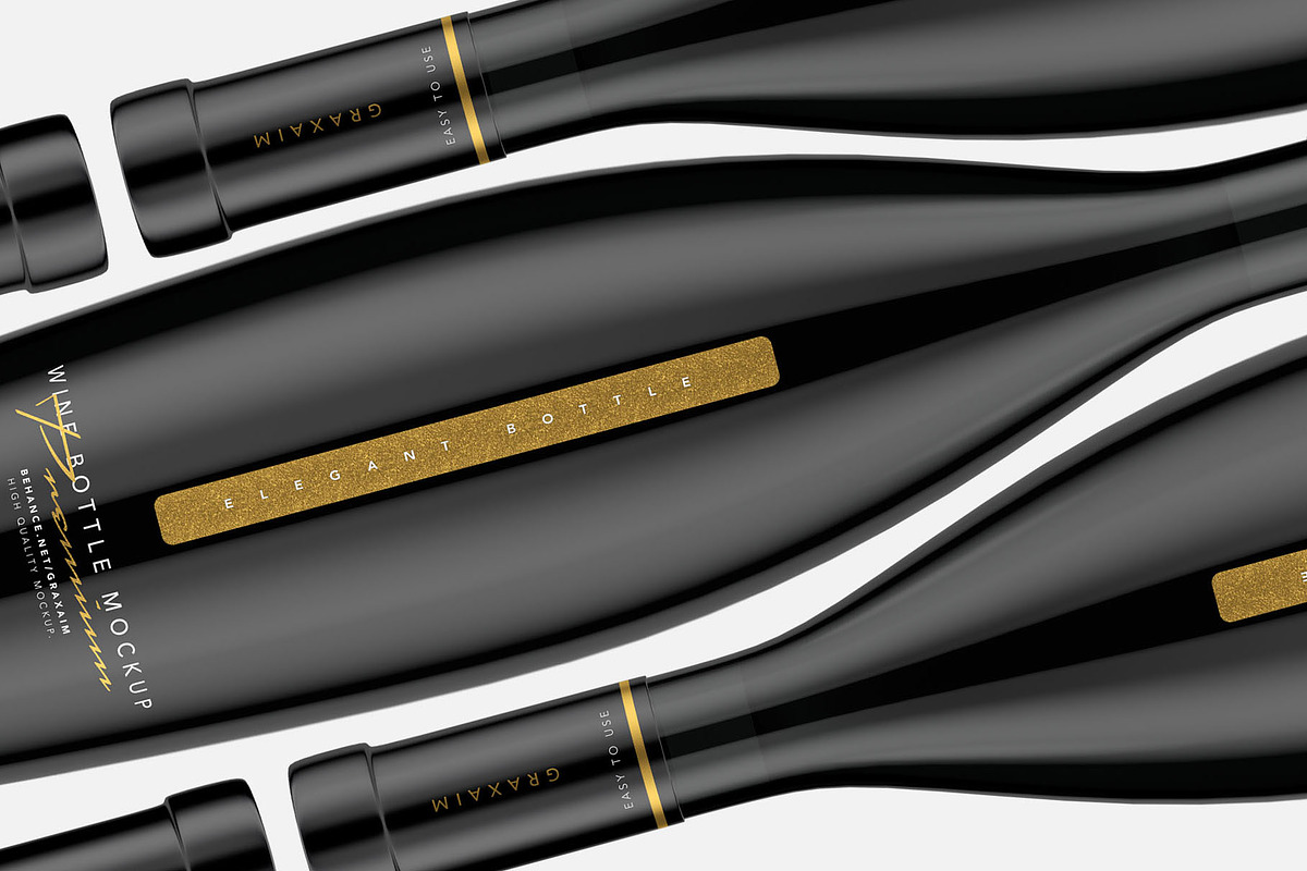 Red Wine Bottle Mockup, a Packaging Mockup by Graxaim Mock-up (Photo 4 of 6)