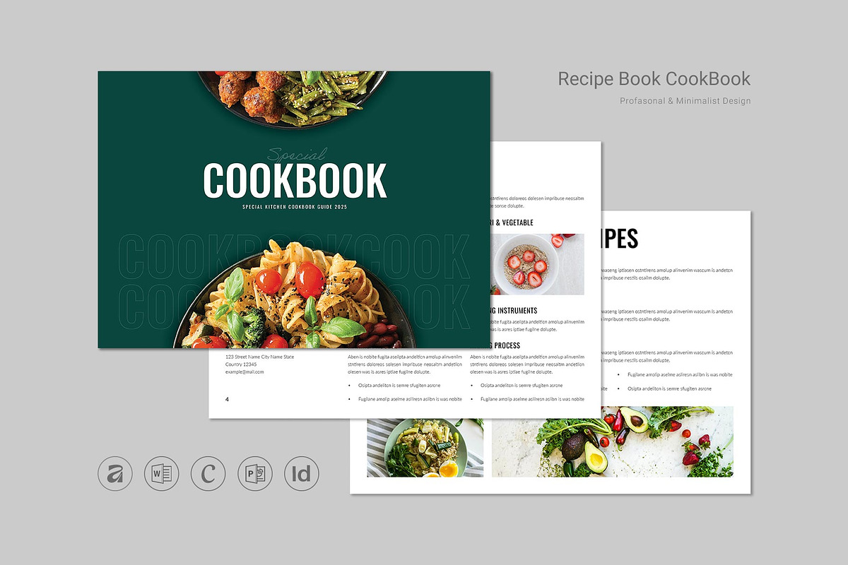 Cookbook | Recipe Book Landscape, a Brochure Template by ElvinPrint (Photo 1 of 8)