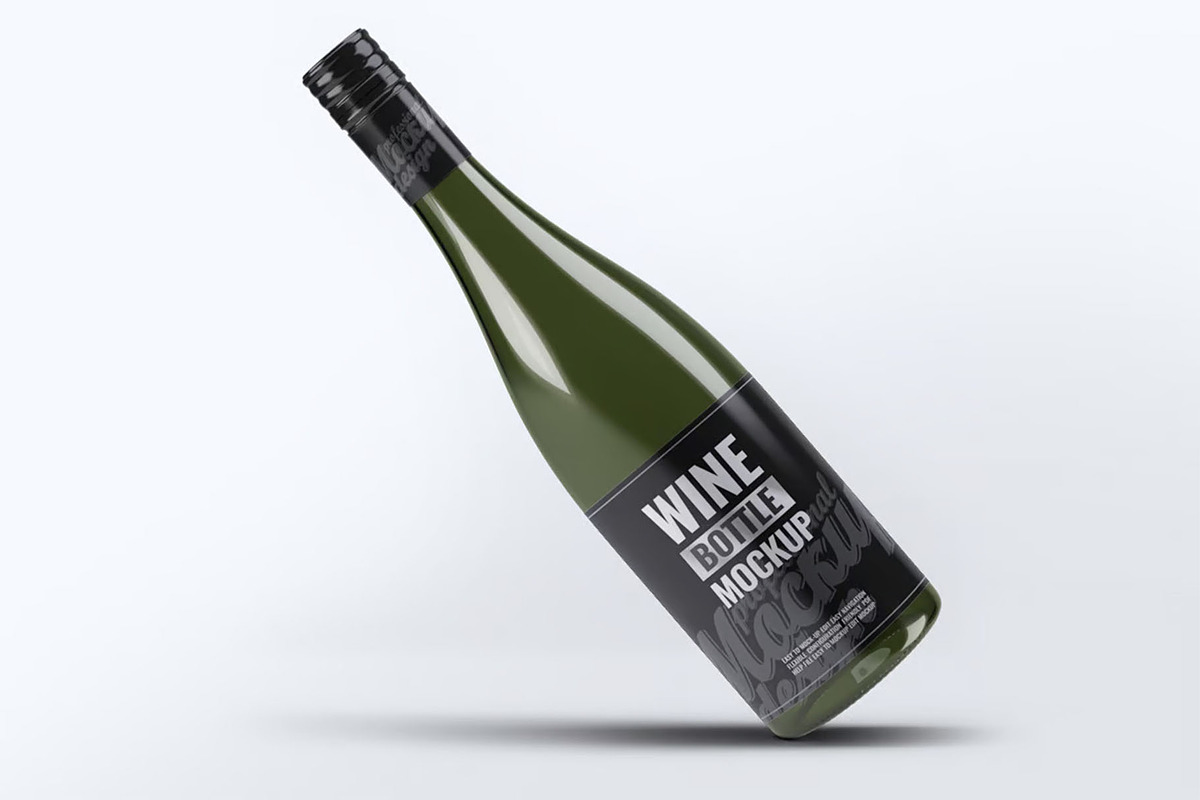 Wine Bottle Mock-Up, a Product Mockup by DesignRushMarket (Photo 5 of 8)