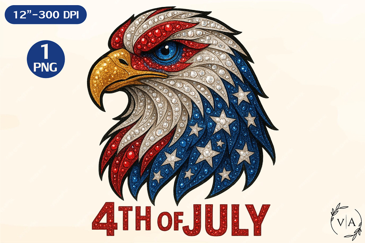 American Patriotic Eagle 4th of July, an Illustration by Craft Nest (Photo 1 of 6)