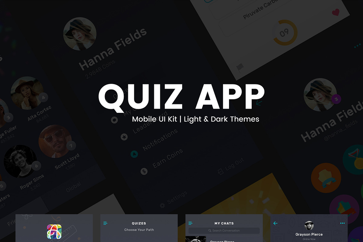 Quiz App - Mobile Trivia Game UI Kit, an UI Kit Template by Nimart (Photo 6 of 6)