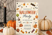 Cute Ghost Halloween Invitation, an Invitation Template by Arslan (Thumbnail 1 of 5)