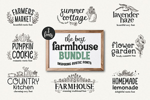 Farmhouse Bundle - 8 Rustic Fonts